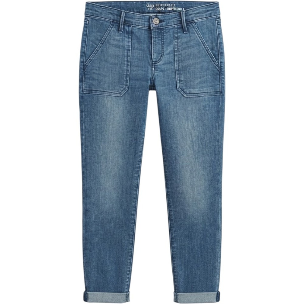 Gap Boyfriend Fit Jeans Utility Patch Pocket Denim Womens 4R 29x27